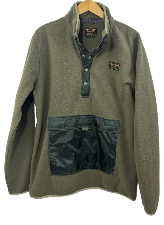Burton Other - Burton Hearth Fleece Pullover Men’s Medium Green Camouflage Gorpcore Jacket Hike